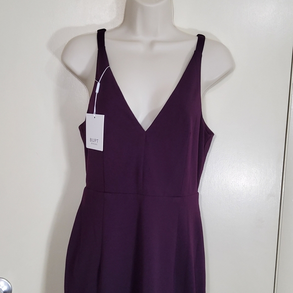 BUPT Womens V Neck Dress Sleeveless Elegant Bodycon Mermaid Long Maxi Dress - Picture 4 of 9